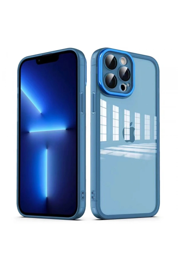 Apple iPhone 12 Pro Kılıf Kamera Korumalı Transparan Zore Post Kapak