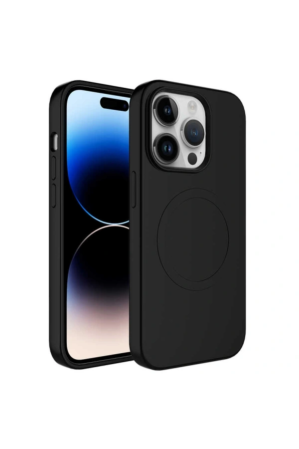 Apple iPhone 12 Pro Kılıf M-safe Wireless Şarj Özellikli Pastel Renk Silikon Zore Plas Kapak
