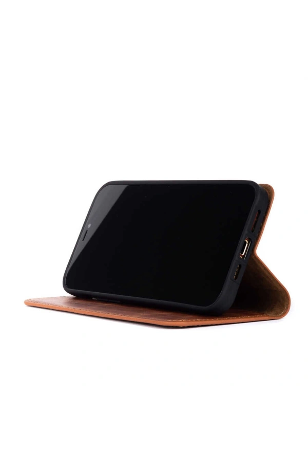 Apple iPhone 12 Pro Kılıf Zore Hakiki Deri Multi Cüzdan Kılıf