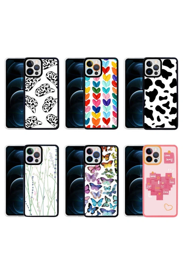 Apple iPhone 12 Pro Kılıf Zore M-Fit Desenli Kapak