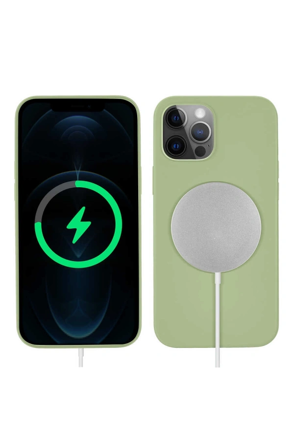 Apple iPhone 12 Pro Kılıf Zore Silksafe Wireless Kapak