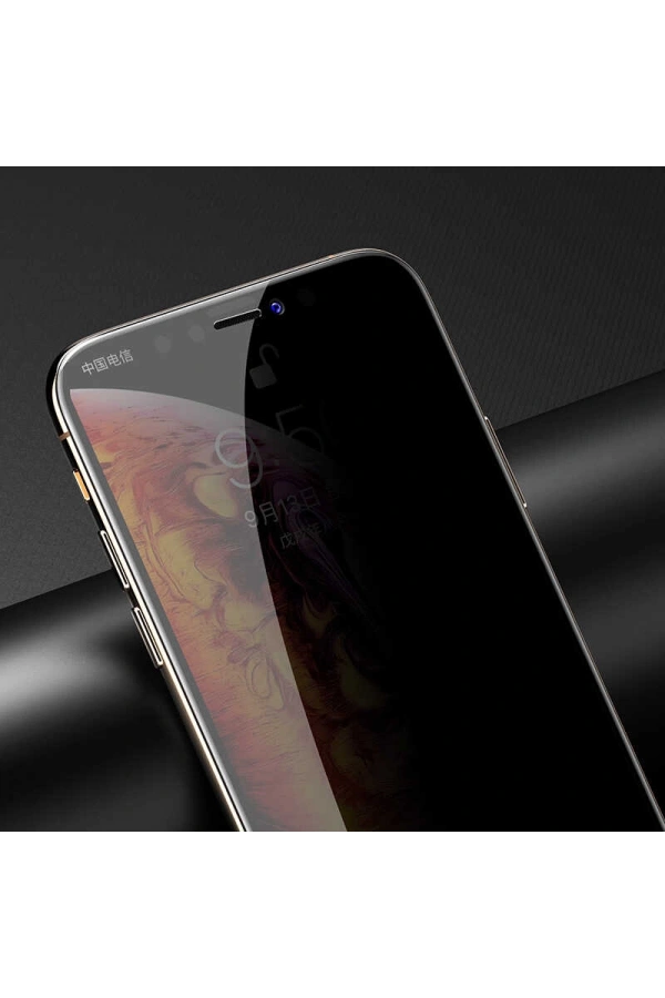 Apple iPhone 12 Pro Max Davin 5D Privacy Cam Ekran Koruyucu