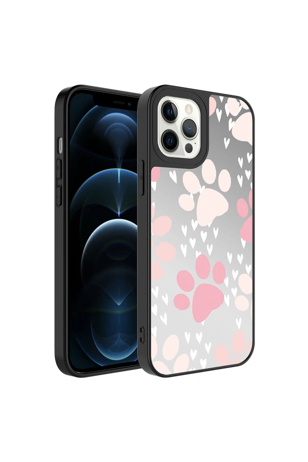 Apple iPhone 12 Pro Max Kılıf Aynalı Desenli Kamera Korumalı Parlak Zore Mirror Kapak
