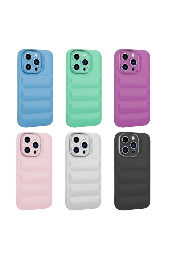 Apple iPhone 12 Pro Max Kılıf Kamera Korumalı Parlak Airbagli Zore Galya Kapak