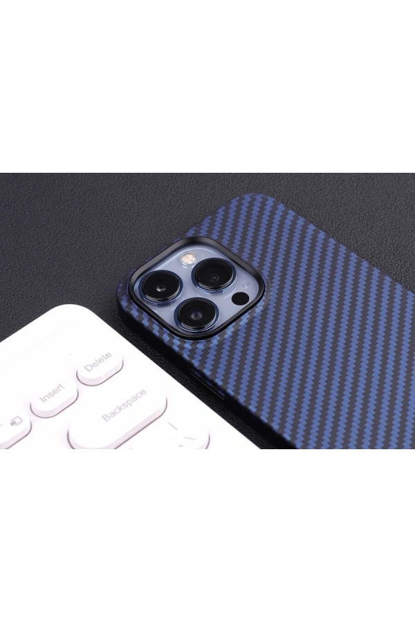Apple iPhone 12 Pro Max Kılıf Karbon Fiber Tasarımlı Zore Karbono Kapak