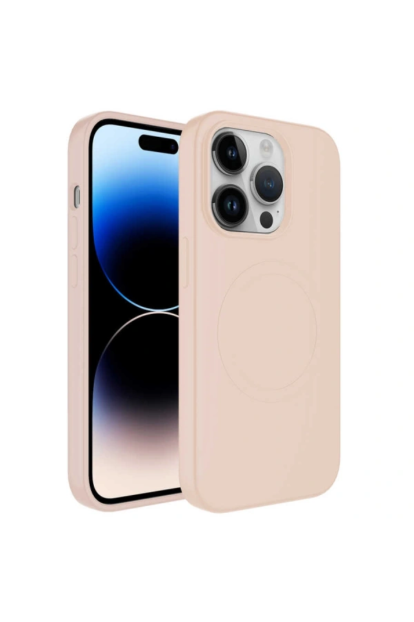 Apple iPhone 12 Pro Max Kılıf M-safe Wireless Şarj Özellikli Pastel Renk Silikon Zore Plas Kapak