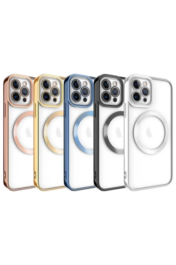 Apple iPhone 12 Pro Max Kılıf M-safe Wireless Şarj Özellikli Zore Setro Silikon