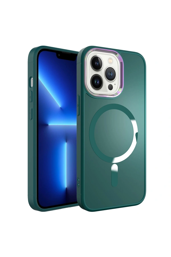 Apple iPhone 12 Pro Max Kılıf M-safe Wireless Şarj Özellikli Zore Stil Kapak