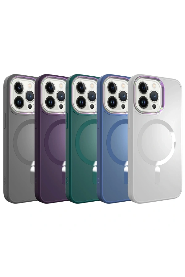 Apple iPhone 12 Pro Max Kılıf M-safe Wireless Şarj Özellikli Zore Stil Kapak