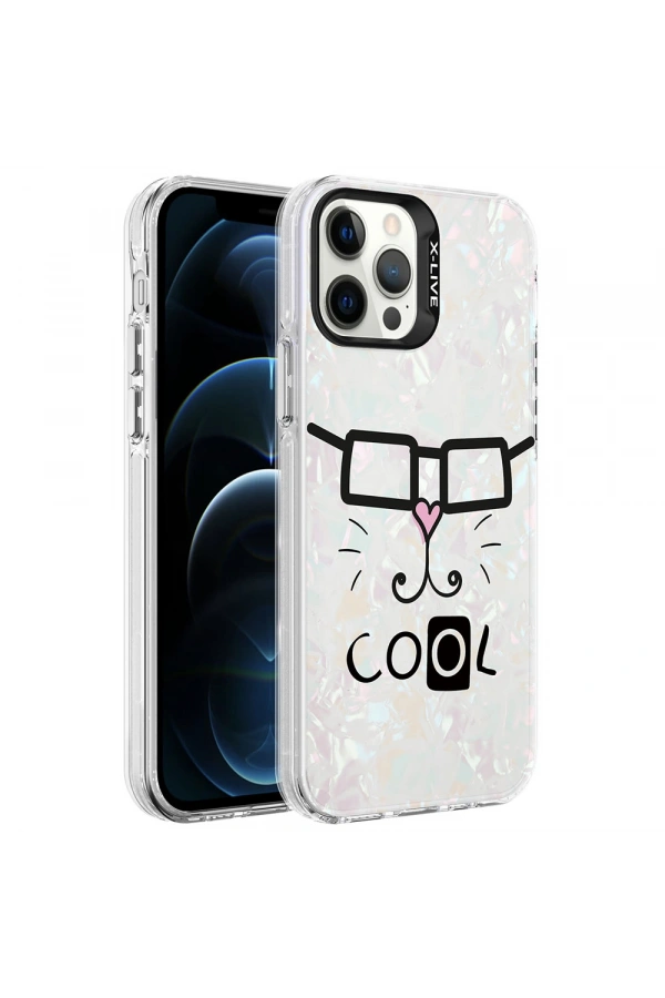 Apple iPhone 12 Pro Max Kılıf Mermer Desenli Zore Marbello Kapak