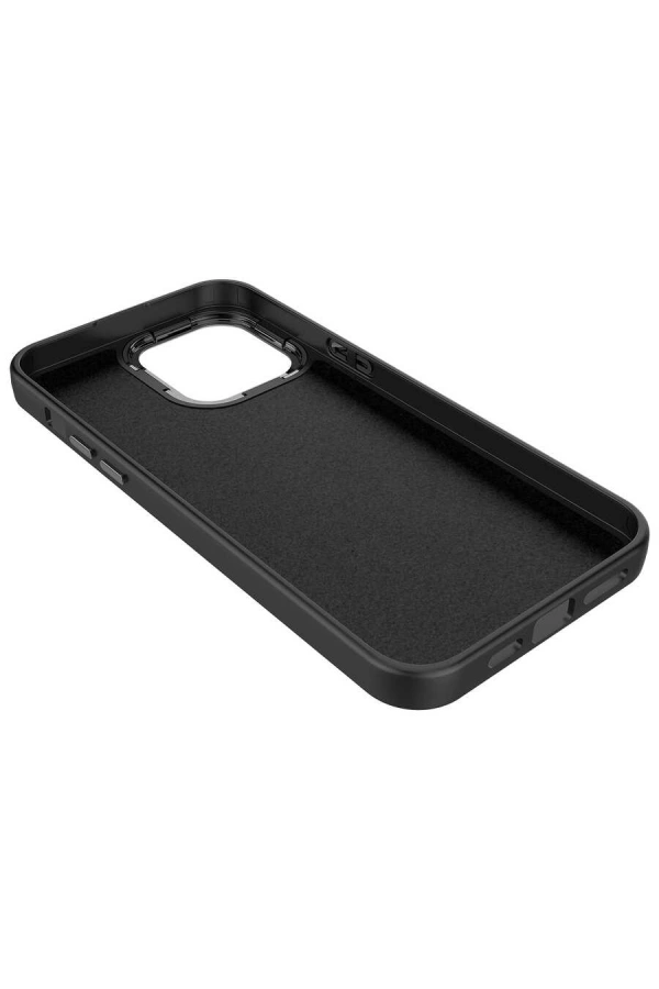 Apple iPhone 12 Pro Max Kılıf Metal Çerçeve ve Buton Tasarımlı Silikon Zore Luna Kapak