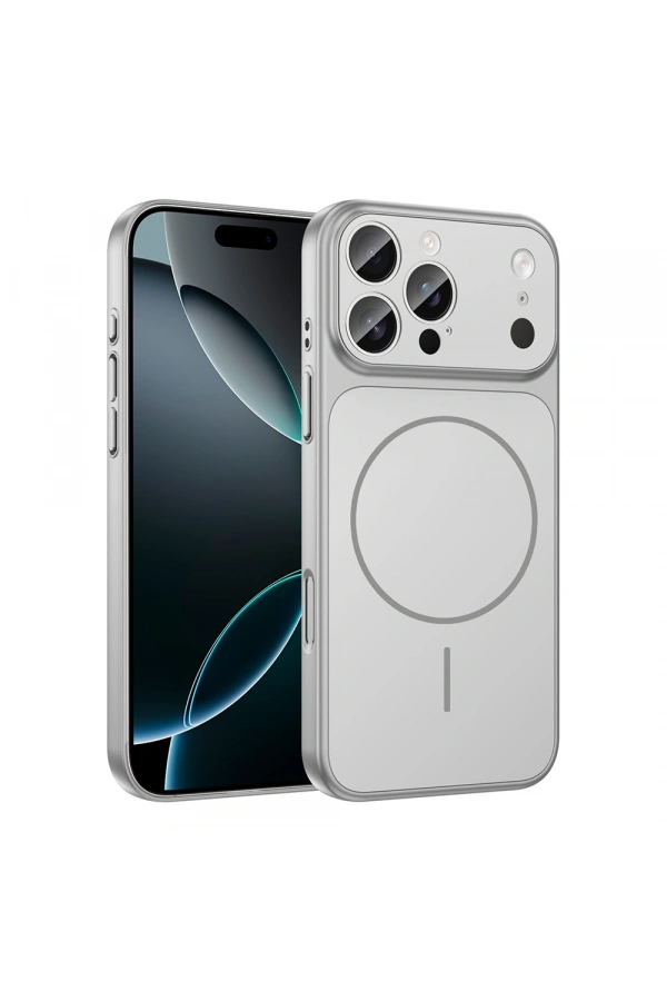 Apple iPhone 12 Pro Max Kılıf Zore M-Safe Şarj Özellikli Kamera Korumalı Formen Kapak