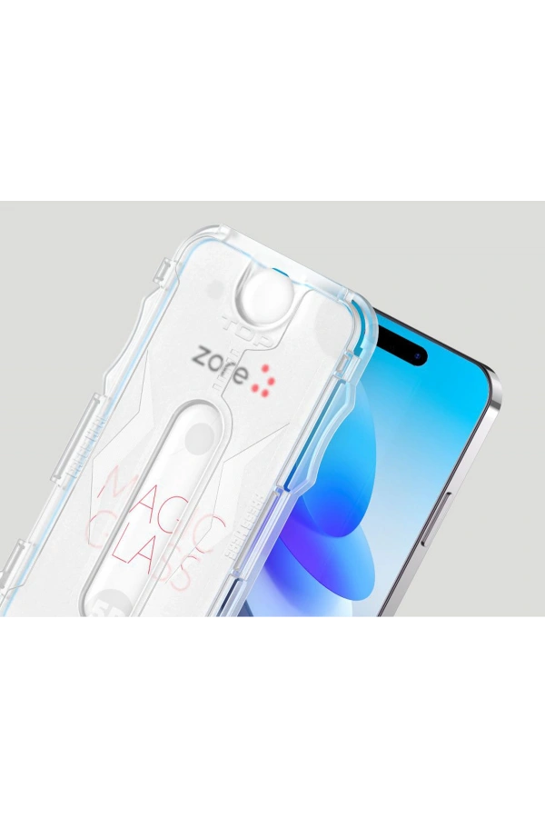 Apple iPhone 12 Pro Max Zore Kolay Uygulama Aparatlı 5D Magic Glass Cam Ekran Koruyucu