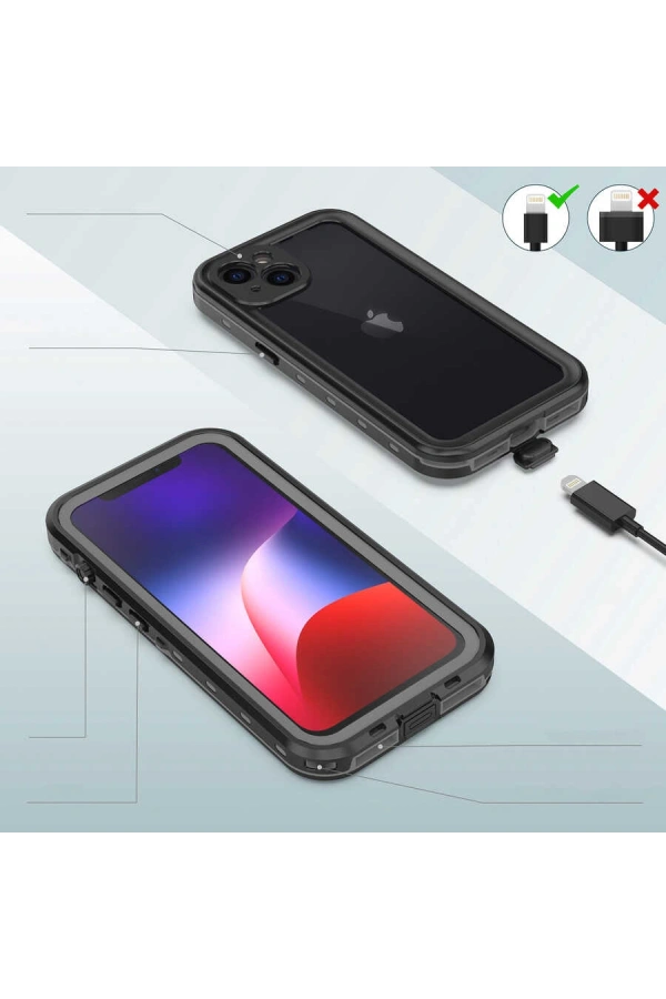 Apple iPhone 13 Kılıf 1-1 Su Geçirmez Kılıf