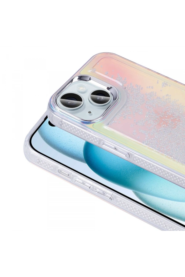Apple iPhone 13 Kılıf Airbagli Renkli Arka Yüzey Boncuk Tasarımlı Zore Kumul Kapak