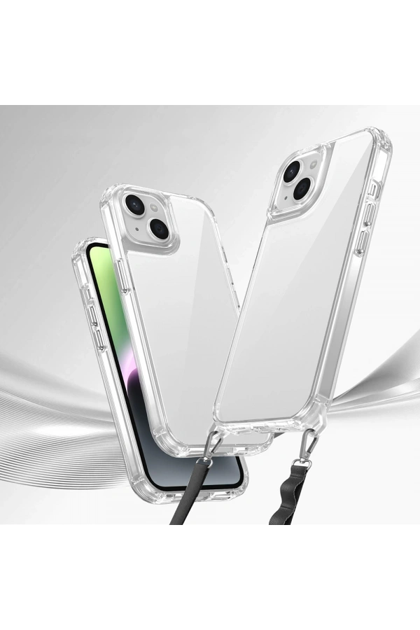Apple iPhone 13 Kılıf Airbagli Takılabilir Askı Aparatlı Zore Snap Silikon Kapak