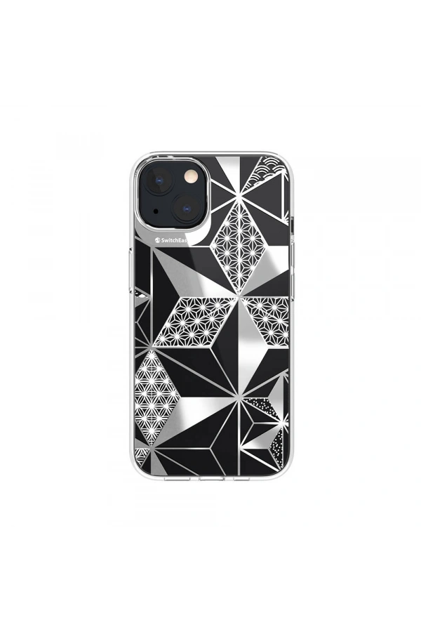 Apple iPhone 13 Kılıf Çift IMD Baskılı Lisanslı Switcheasy Artist Asanoha Kapak
