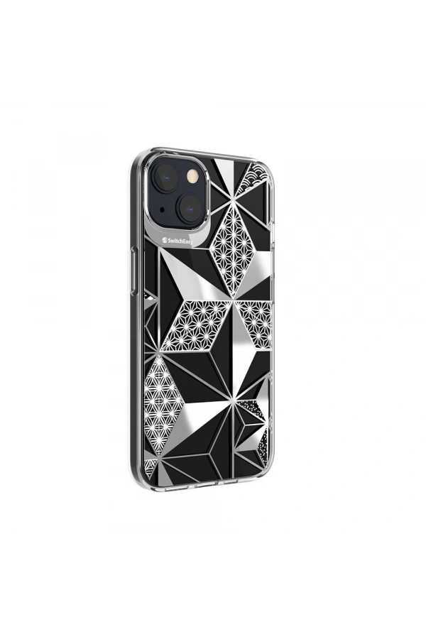 Apple iPhone 13 Kılıf Çift IMD Baskılı Lisanslı Switcheasy Artist Asanoha Kapak
