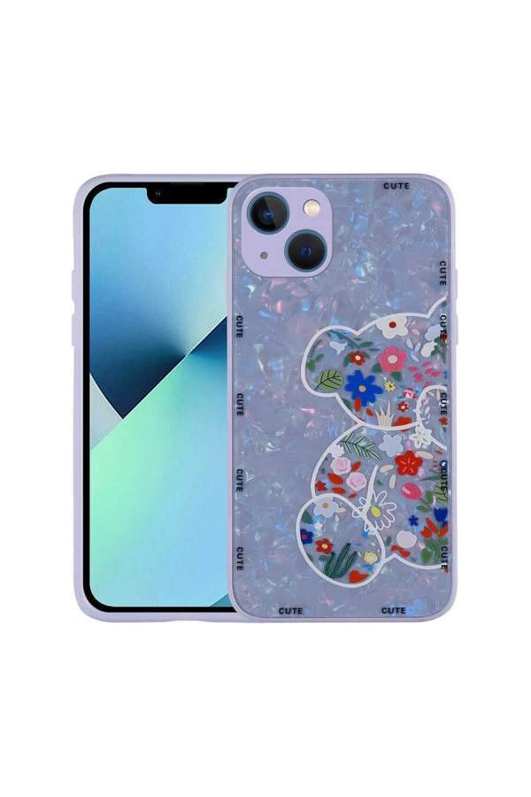 Apple iPhone 13 Kılıf Desenli Sert Silikon Zore Mumila Kapak