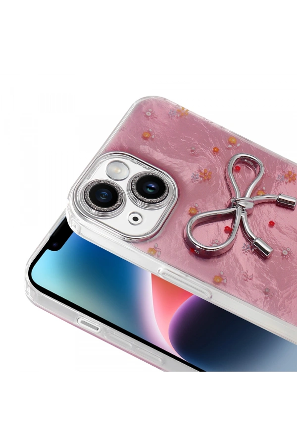 Apple iPhone 13 Kılıf Kamera Korumalı Figürlü Zore Ponti Silikon Kapak