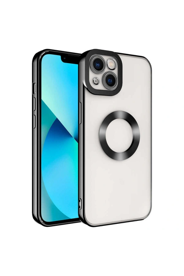 Apple iPhone 13 Kılıf Kamera Korumalı Logo Gösteren Zore Omega Kapak