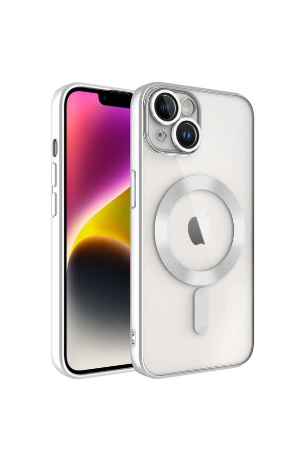 Apple iPhone 13 Kılıf Kamera Korumalı M-safe Wireless Şarj Özellikli Zore Demre Kapak