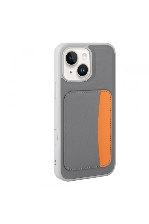 Apple iPhone 13 Kılıf Kartlıklı Zore X-Kart Silikon Kapak