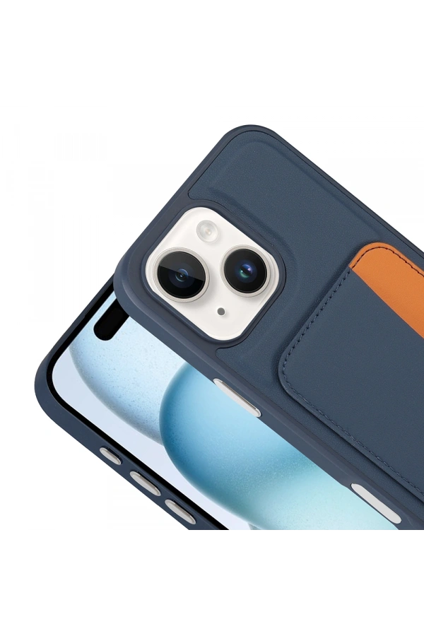 Apple iPhone 13 Kılıf Kartlıklı Zore X-Kart Silikon Kapak