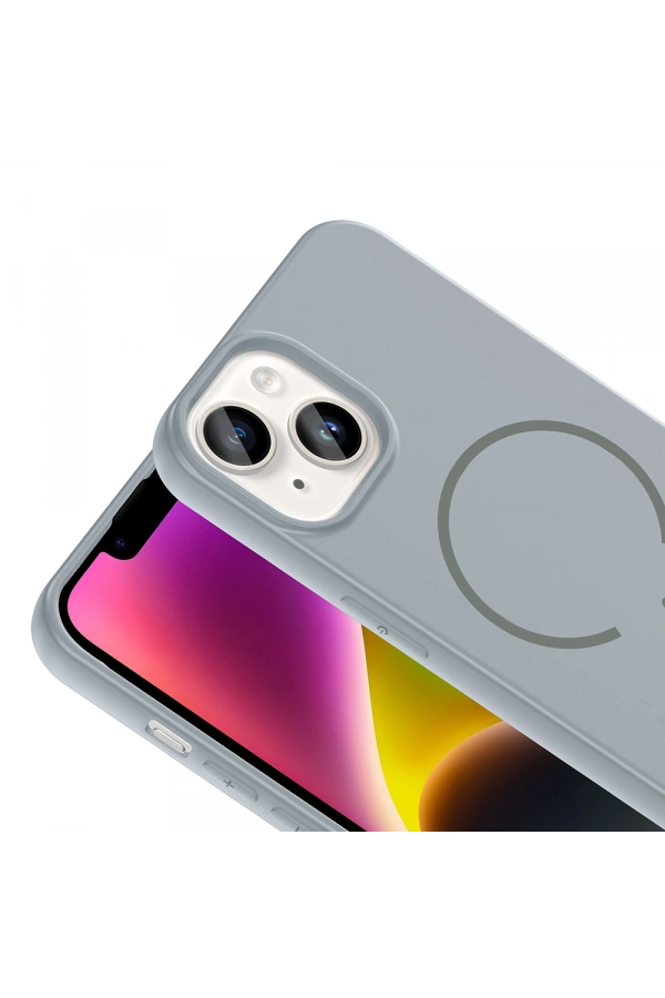 Apple iPhone 13 Kılıf M-safe Şarj Özellikli Zore Meta Kapak