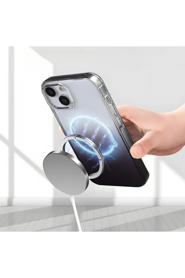 Apple iPhone 13 Kılıf M-Safe Şarj Özellikli Zore Septik Silikon Kapak