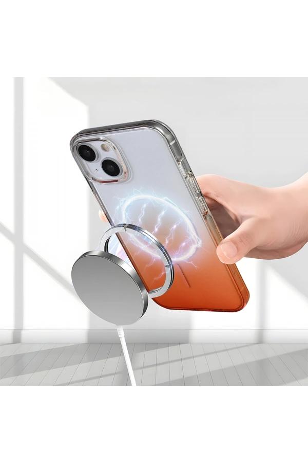 Apple iPhone 13 Kılıf M-Safe Şarj Özellikli Zore Septik Silikon Kapak