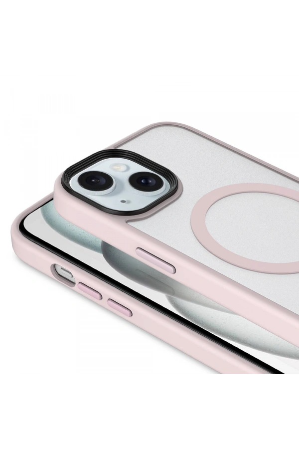 Apple iPhone 13 Kılıf Mat Arka Yüzey Wireless Şarj Özellikli Zore Flet M-safe Kapak