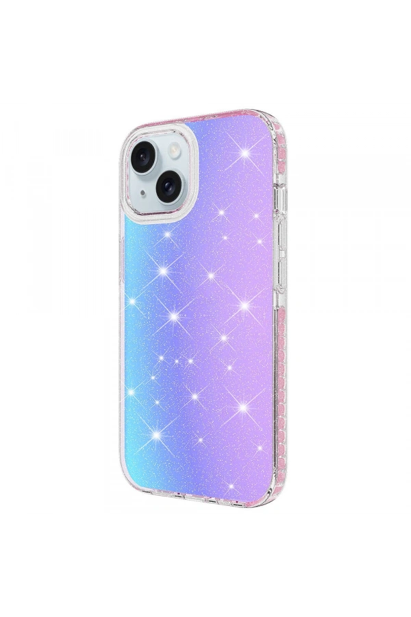 Apple iPhone 13 Kılıf Parlak Renk Geçişli Zore Velle Kapak