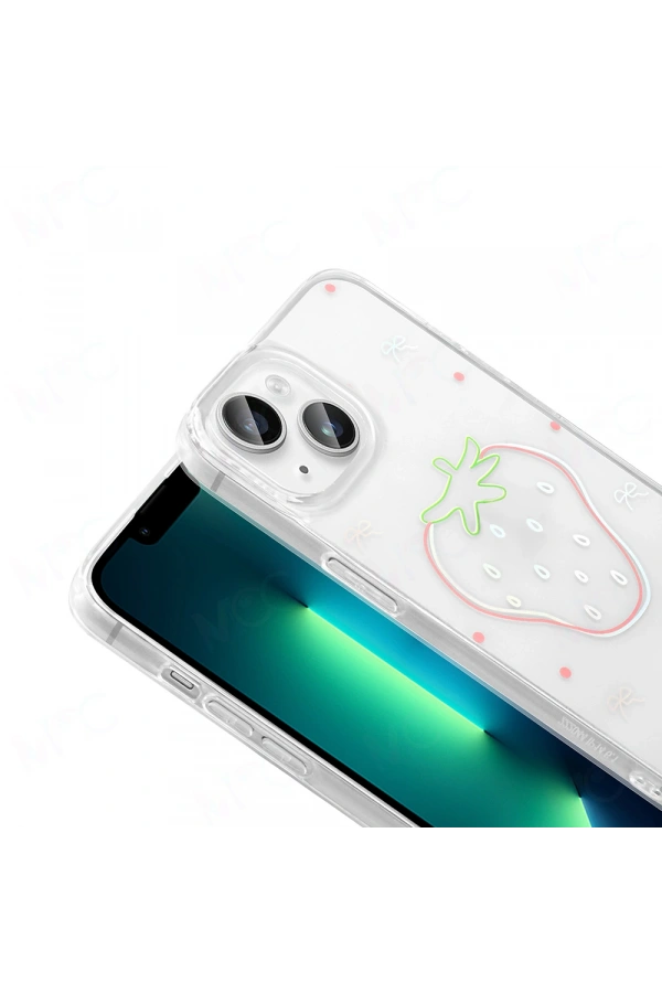 Apple iPhone 13 Kılıf Şeffaf Figürlü Zore Folk Sert Kapak