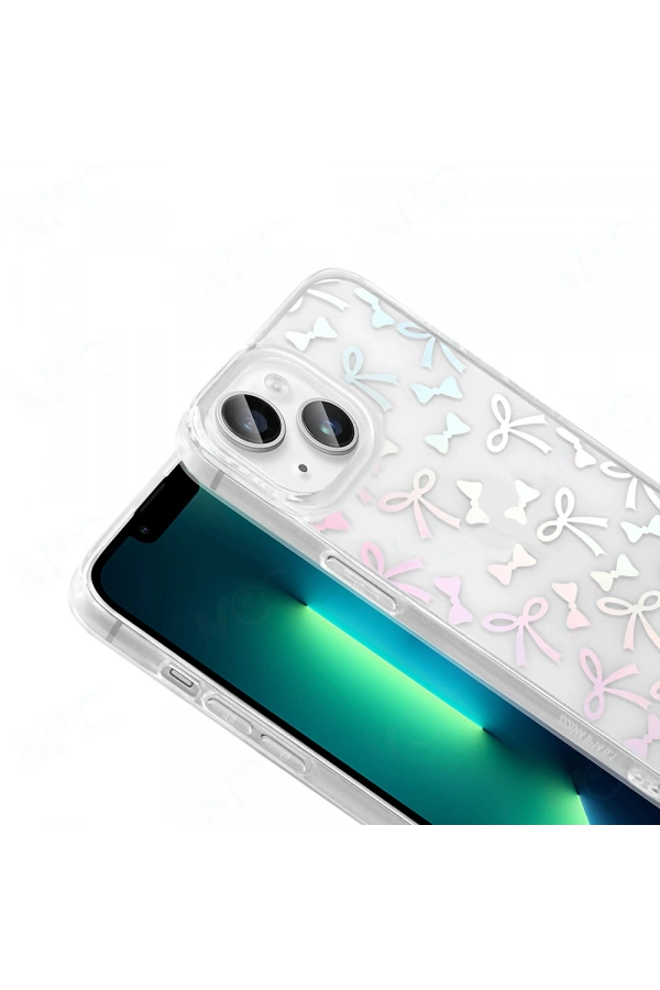 Apple iPhone 13 Kılıf Şeffaf Figürlü Zore Folk Sert Kapak