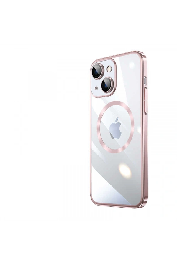 Apple iPhone 13 Kılıf Wireless Şarj Özellikli Sert PC Zore Riksos M-safe Kapak