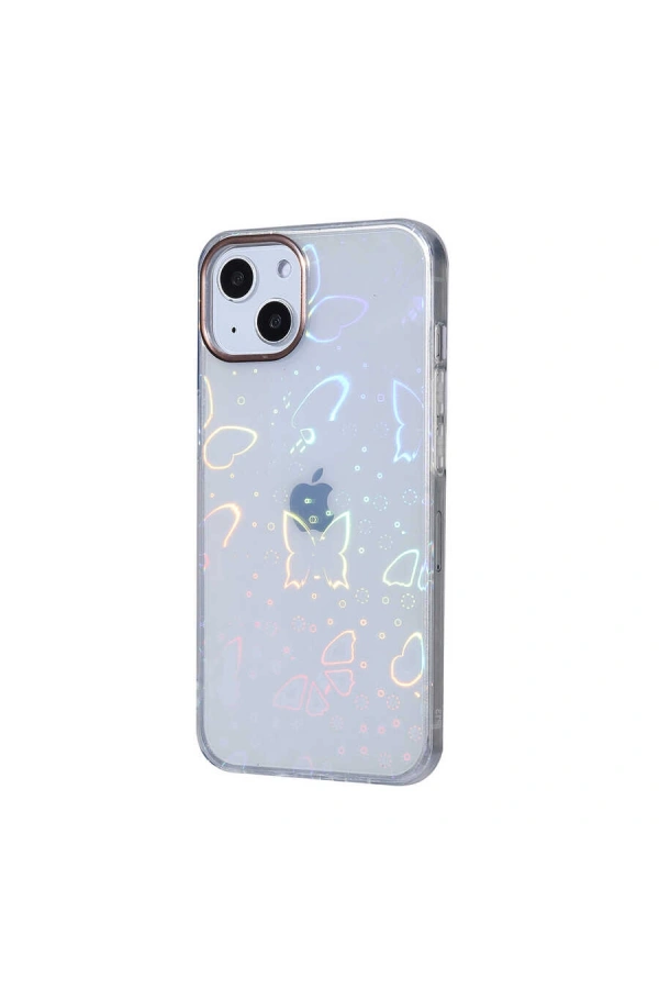 Apple iPhone 13 Kılıf Zore Sidney Desenli Sert Kapak