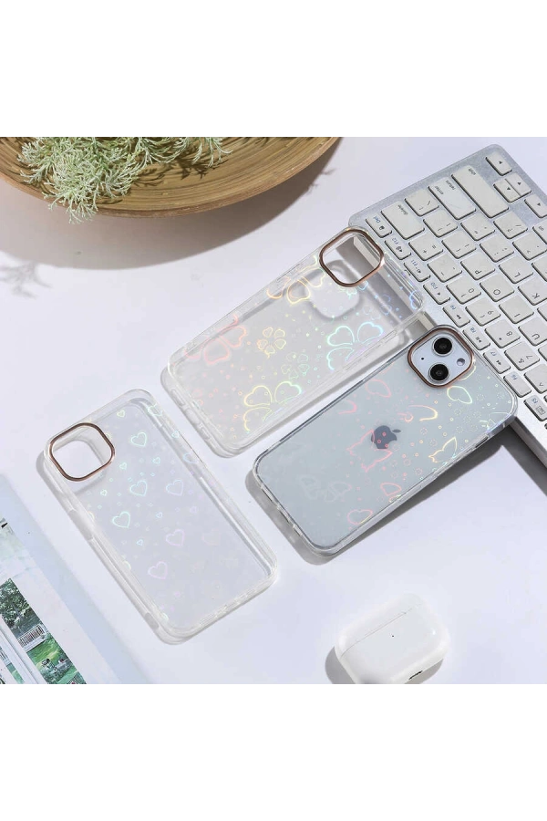 Apple iPhone 13 Kılıf Zore Sidney Desenli Sert Kapak