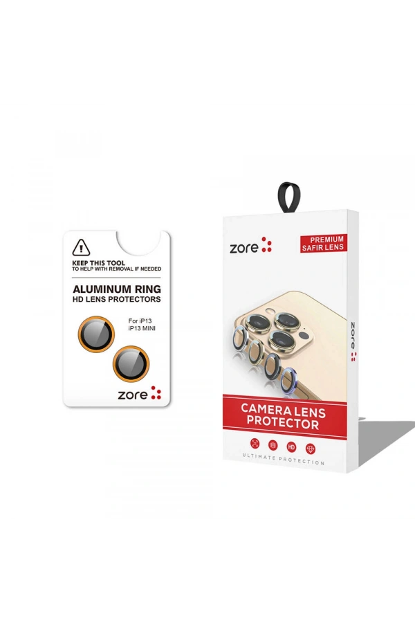Apple iPhone 13 Mini Zore CL-12 Premium Safir Parmak İzi Bırakmayan Anti-Reflective Kamera Lens Koruyucu