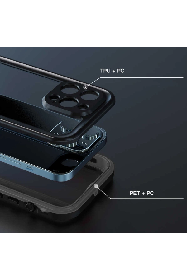 Apple iPhone 13 Pro Kılıf 1-1 Su Geçirmez Kılıf