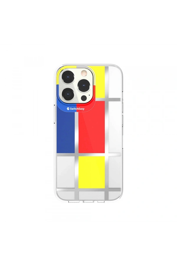 Apple iPhone 13 Pro Kılıf Çift IMD Baskılı Lisanslı Switcheasy Artist Mondrian Kapak