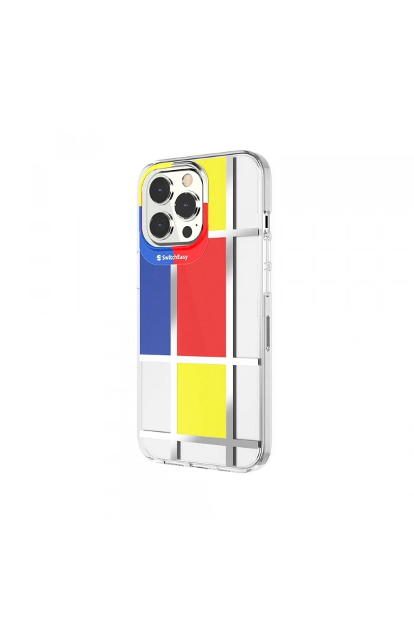 Apple iPhone 13 Pro Kılıf Çift IMD Baskılı Lisanslı Switcheasy Artist Mondrian Kapak