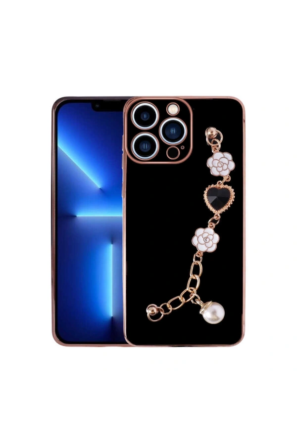 Apple iPhone 13 Pro Kılıf El Tutamaçlı Kamera Korumalı Zore Taka Silikon Kapak