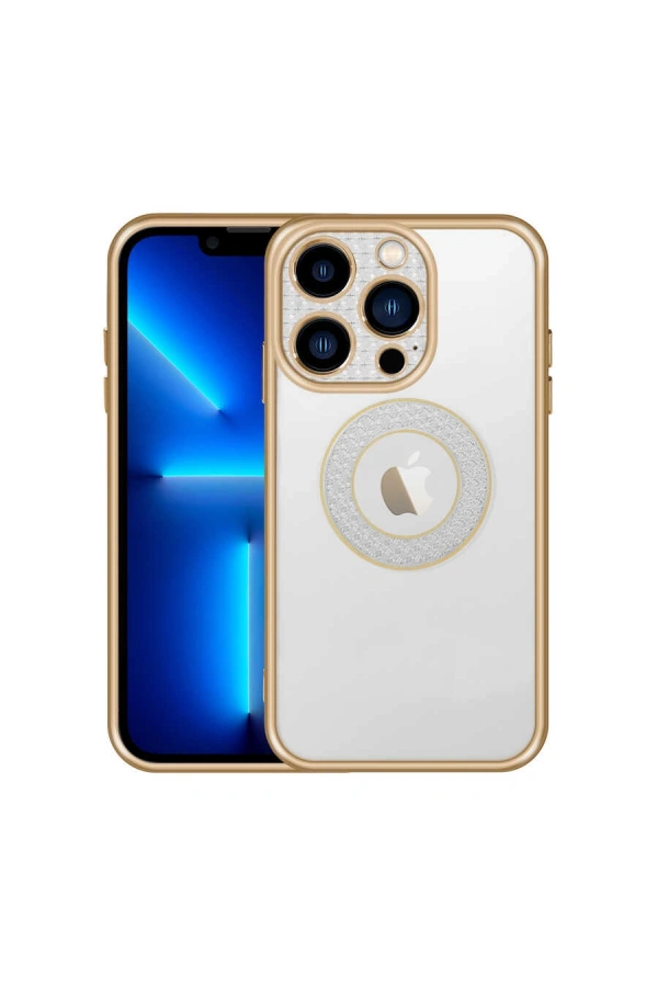 Apple iPhone 13 Pro Kılıf Kamera Korumalı Logo Gösteren Zore Esta Kapak