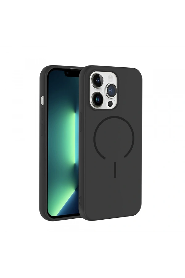 Apple iPhone 13 Pro Kılıf M-safe Şarj Özellikli Zore Meta Kapak