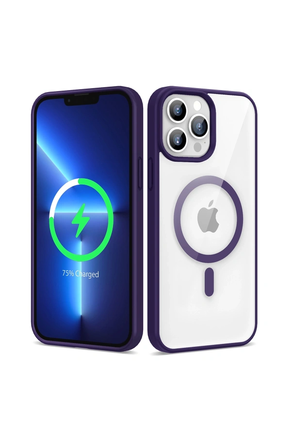 Apple iPhone 13 Pro Kılıf M-safe Wireless Şarj Özellikli Silikon Zore Ege Kapak