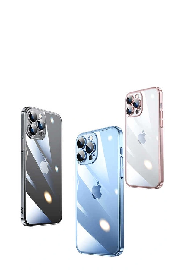 Apple iPhone 13 Pro Kılıf Sert PC Renkli Çerçeveli Zore Riksos Kapak