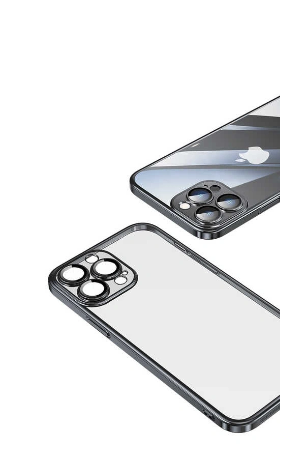 Apple iPhone 13 Pro Kılıf Sert PC Renkli Çerçeveli Zore Riksos Kapak