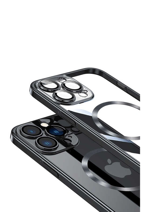 Apple iPhone 13 Pro Kılıf Wireless Şarj Özellikli Sert PC Zore Riksos M-safe Kapak