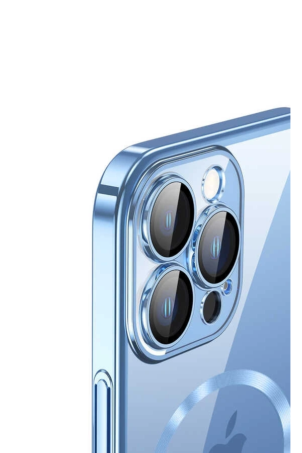 Apple iPhone 13 Pro Kılıf Wireless Şarj Özellikli Sert PC Zore Riksos M-safe Kapak